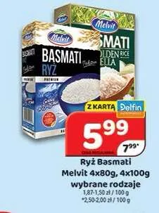 Ryż Basmati Melvit 4x80 g promocja w Delfin