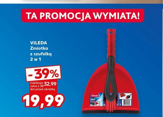 Zmiotka z szufelką Vileda 2 w 1 promocja w Kaufland