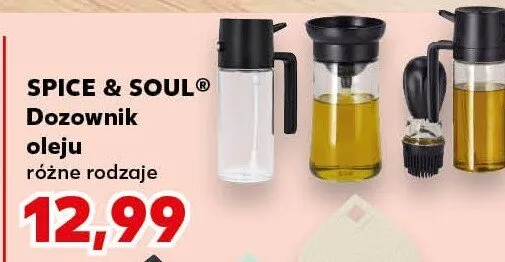 Dozownik oleju szklane zakrętki promocja w Kaufland
