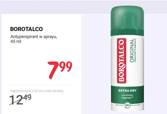 Antyperspirant BOROTALCO Antyperspirant w sprayu Original promocja w Rossmann