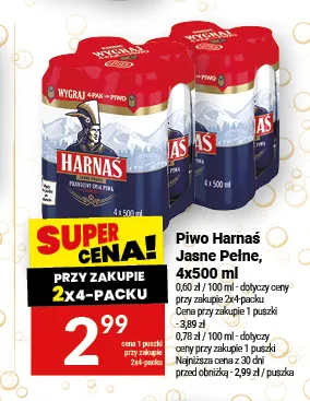 Piwo Harnaś 4-pak promocja w Twój Market