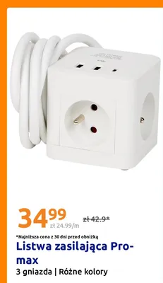 Listwa zasilająca Pro-max promocja w Action