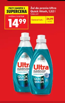 Żel do prania Ultra Quick Wash promocja w Biedronka