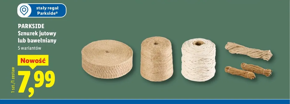 Sznurek bawełniany promocja w Lidl