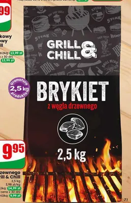 Brykiet z węgla drzewnego Grill & Chill promocja w Dino