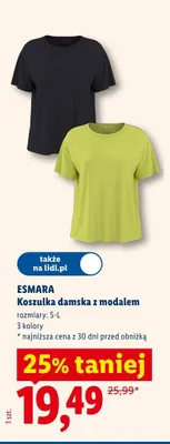 Koszulka damska z modalem Esmara promocja w Lidl