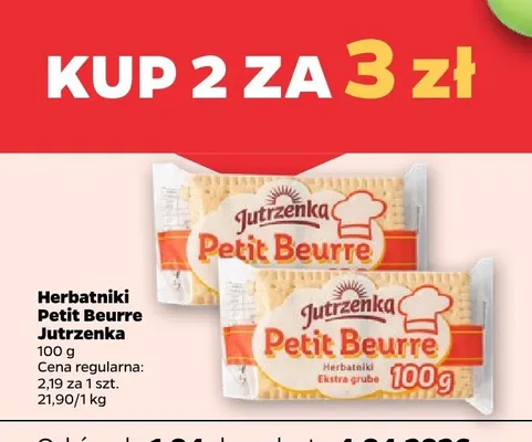 Herbatniki Tastino petit beurre promocja w Netto