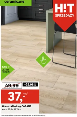 Gres szkliwiony CABANE promocja w Leroy Merlin