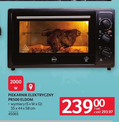 Piekarnik elektryczny PR500 Eldom promocja w Selgros