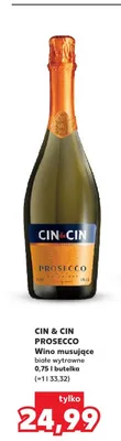 Wino musujące białe wytrawne CIN & CIN PROSECCO promocja w Kaufland