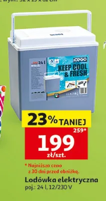 Lodówka elektryczna Icego 24 l promocja w Auchan