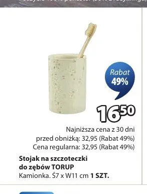 Stojak na szczoteczki do zębów TORUP promocja w Jysk