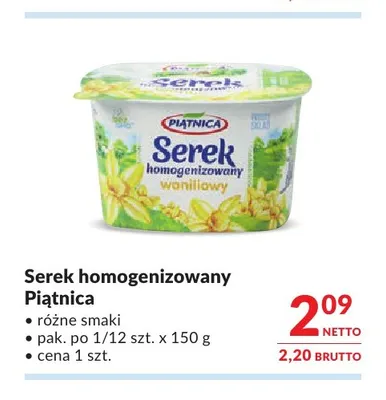 Serek homogenizowany Piątnica promocja w Makro