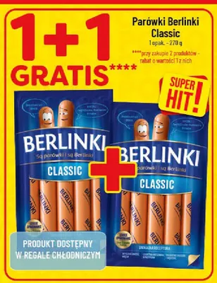 Parówki Berlinki Classic promocja w POLOmarket