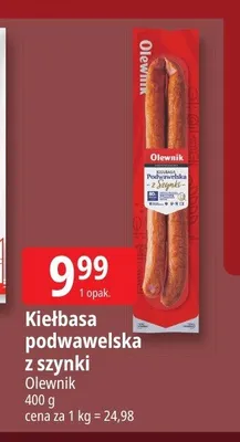 Kiełbasa podwawelska z szynki Olewnik promocja w Leclerc