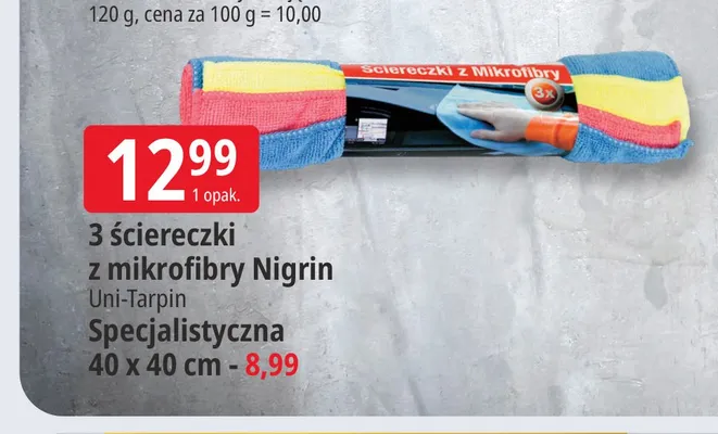 Ściereczki z mikrofibry Nigrin 40x40 cm promocja w Leclerc