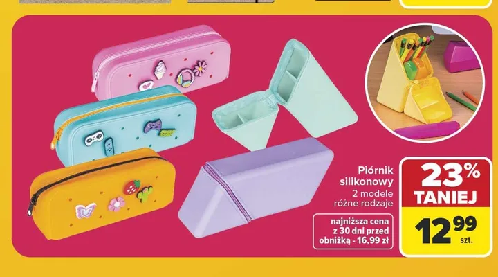 Piórnik silikonowy promocja w Carrefour