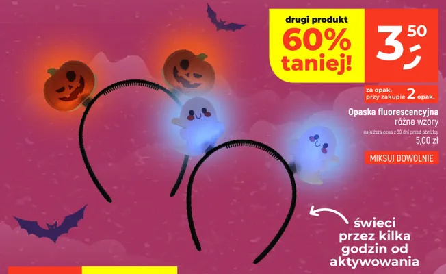 Opaska fluorescencyjna promocja w Dealz