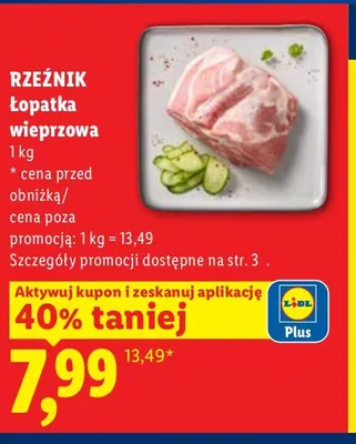 Łopatka wieprzowa Rzeźnik promocja w Lidl
