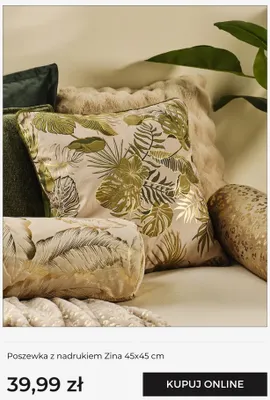 Poszewka z nadrukiem home&you Zina 45x45cm promocja w home&you