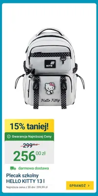 Plecak szkolny Kite Hello Kitty 13 l promocja w ERLI
