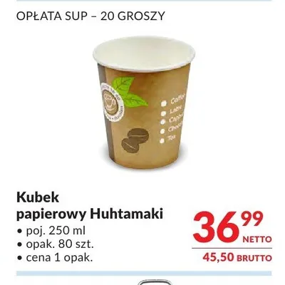 Kubek papierowy Huhtamaki 250ml promocja w Makro