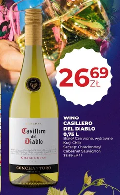 Wino białe wytrawne Casillero del Diablo Reserva Chardonnay promocja w Duży Ben