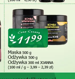 Odżywka do włosów 500 g Joanna promocja w CEZAR Delikatesy