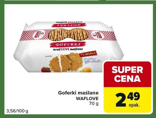 Goferki maślane WAFLOVE promocja w Carrefour Express