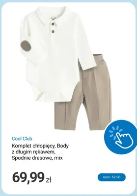 Komplet chłopięcy body z długim rękawem spodnie dresowe mix Cool Club promocja w Smyk
