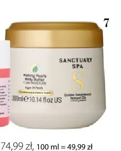 Masło do ciała z kapsułkami olejku arganowego Golden Sandalwood Sanctuary Spa promocja w Hebe