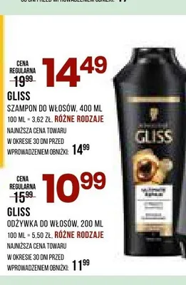 Szampon do włosów Gliss promocja w Drogerie Natura