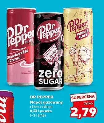 Napój gazowany Dr Pepper Zero Sugar promocja w Kaufland