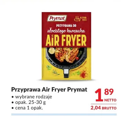 Przyprawa do złocistego kurczaka Air Fryer Prymat promocja w Makro