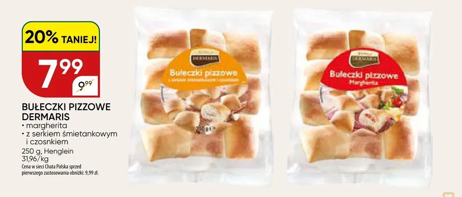 Bułeczki pizzowe Dermaris margherita promocja w Chata Polska