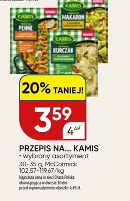 Przepis na... Kamis promocja w Chata Polska