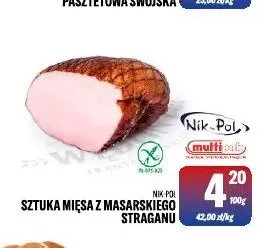 Sztuka mięsa z masarskiego straganu Nik-Pol promocja w Tomi Markt