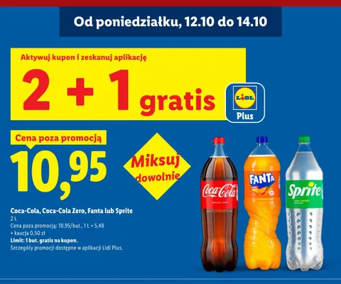 Napój gazowany Coca-Cola promocja w Lidl