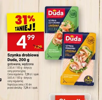Szynka drobiowa Duda gotowana promocja w Twój Market