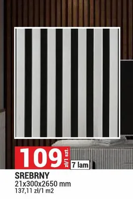 Lamele akustyczne Srebrny promocja w Merkury Market