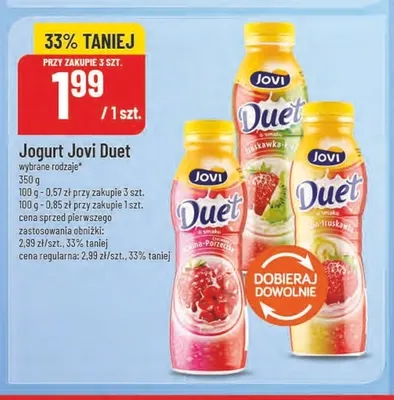 Jogurt Jovi Duet malina-porzeczka promocja w POLOmarket