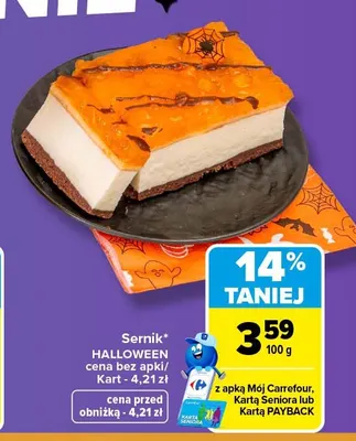 Sernik Halloween promocja w Carrefour