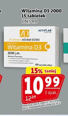 Witamina D3 2000 Unipro promocja w Prim Market