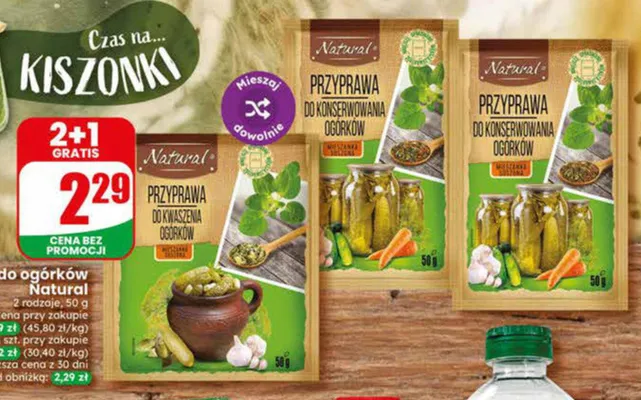 Przyprawa do kwaszenia ogórków Natural promocja w Dino