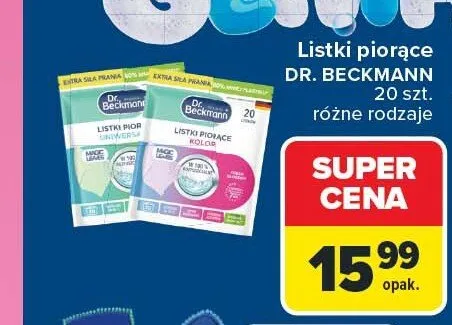 Listki piorące Dr. Beckmann promocja w Carrefour
