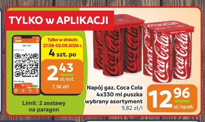 Napój gazowany Coca-Cola 4-pak 330 ml promocja w Gama
