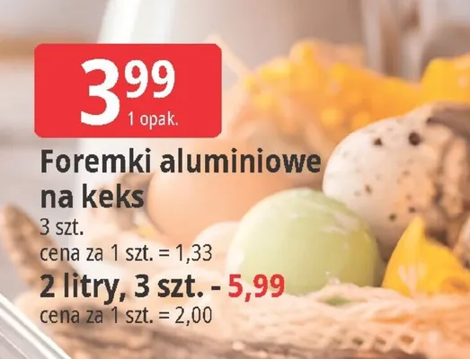 Foremki aluminiowe na keks promocja w Leclerc