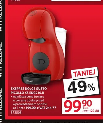Ekspres do kawy Dolce Gusto Piccolo XS EDG210.R promocja w Selgros