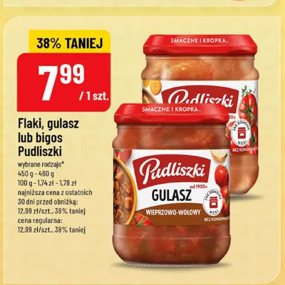 Flaki Pudliszki promocja w POLOmarket
