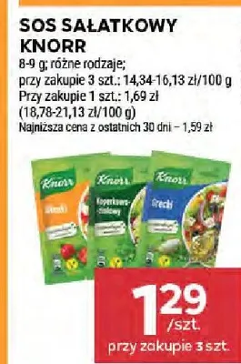 Sos sałatkowy Knorr różne rodzaje promocja w Stokrotka